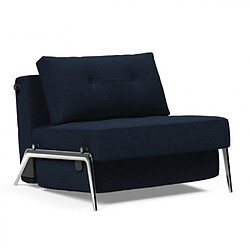 Inside 75 INNOVATION LIVING Fauteuil design CUBED 02 ALU convertible 200*90cm tissu Mixed Dance Blue