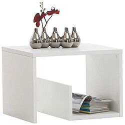 FMD Table basse 2-en-1 59,1x35,8x37,8 cm Blanc