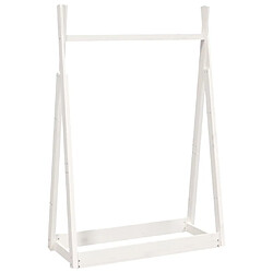 vidaXL Porte-vêtements Blanc 100x45x150 cm Bois de pin massif