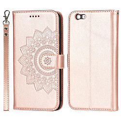 Etui en PU + TPU texture couture rabattue or rose pour votre Apple iPhone SE (2nd Generation)/8 4.7 pouces/7 4.7 pouces