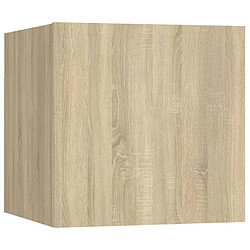 Maison Chic Ensemble de meubles TV 5 pcs | Banc TV Moderne pour salon | Meuble de Rangement - Chêne sonoma Bois d'ingénierie -MN67569 pas cher