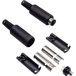 Mini DIN Fiche mâle droite BKL Electronic 0204002 Nombre de pôles: 4 noir 1 pc(s)