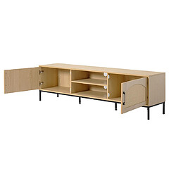 Acheter Bestmobilier Nagato - meuble tv - bois - 180 cm