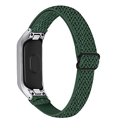 Bracelet en nylon élastique réglable tressée vert armé pour votre Samsung Galaxy Fit-e R375