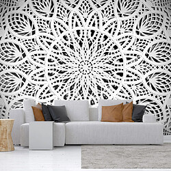 Artgeist Papier peint - White Mandala [147x105]