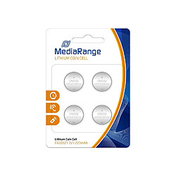 Pack de 4 piles format bouton Mediarange AAA LR03 1.5V