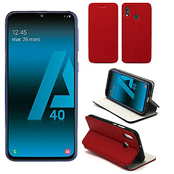 Xeptio Samsung Galaxy A40 Etui coque rouge pochette Slim