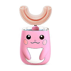 Universal Brosse à dents électrique à ultrasons pour enfants Minuteur intelligent IPX7 pour les enfants de 2 à 8 ans (rose)