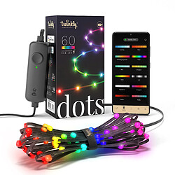 Twinkly Dots – Guirlande Lumineux Flexible Controle par Application, 60 LEDs RGB . 3 Mètres. Fil Noir.