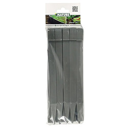 Acheter NATURE Lot de 10 Ancres pour bordure de jardin polyéthylène recyclé Gris - H 26,7 x 1,9 x 1,8 cm