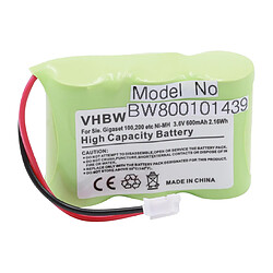 Vhbw Batterie NI-MH 600mAh 3.6V compatible pour SIEMENS Gigaset etc. remplace C39453-Z5-C193 / HSC22 / 60AAH3BMX / V30145-K1310-X147