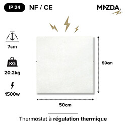 Acheter Chauffage inertie sèche - pierre naturelle - 1500W - blanc - Mazda