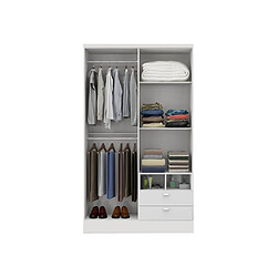 Avis Vente-Unique Armoire ODILON - 4 portes & 2 tiroirs - L.120 cm - Blanc