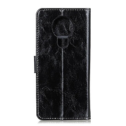 Etui en PU cheval fou rétro noir pour votre Nokia 5.3