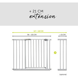 Acheter Hauck Porte de sécurité Gate Stop N Safe 2 + Rallonge 21 cm Argent