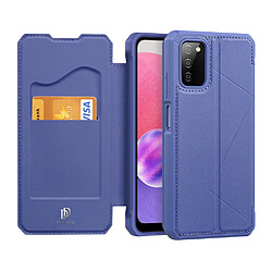 dux ducis skin x etui type bibliotheque pour samsung galaxy a03s bleu