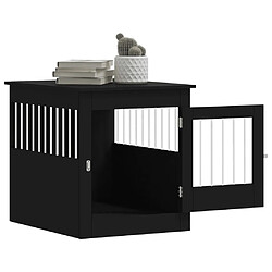 Acheter vidaXL Meuble de cage pour chiens noir 64,5x80x71 cm bois d'ingénierie