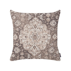 Beliani Coussin MIMISAL 45 x 45 cm Floral Marron