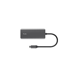 Adaptateur Trust Dalyx USB C multiports 6 en 1 Argent