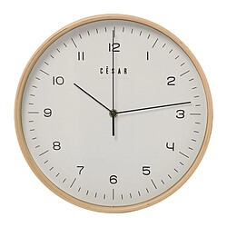 Horloge Murale Alexandra House Living Blanc Marron Bois 32 x 4 x 32 cm