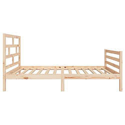 Maison Chic Lit adulte - Lit simple Cadre de lit,Structure du lit Contemporain Bois de pin solide 90x200 cm -MN99900 pas cher