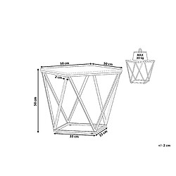 Avis Beliani Table appoint carrée effet marbre beige / pied or 50 x 50 cm MALIBU