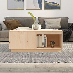 Avis Maison Chic Table basse,Table Console Table d'appoint, Table pour salon 100x101x40,5 cm Bois massif de pin -MN33180