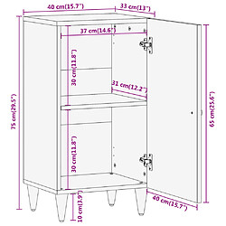 vidaXL Armoire latérale 40x33x75 cm bois massif de manguier pas cher