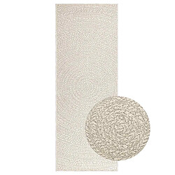 vidaXL Tapis ZIZUR crème 80x200 cm aspect de jute intérieur extérieur