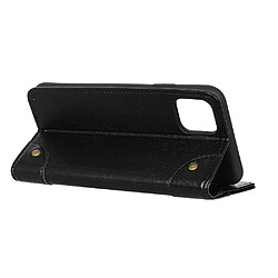 Acheter Wewoo Coque Etui à rabat en cuir pour iPhone 11 support fentes de cartes et porte-monnaie noir