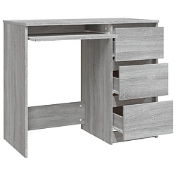 Acheter Maison Chic Bureau,Table de travail pour chambre Sonoma gris 90x45x76 cm Bois d'ingénierie -GKD36007