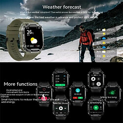 Mk66 Montre Intelligente Extérieure Bluetooth Appel Musique Jouer Moniteur De Fréquence Cardiaque Santé Sport Bracelet Noir