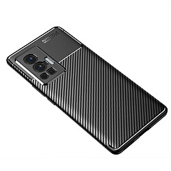 Coque en TPU antichoc, fibre de carbone ultra-mince, anti-chute noir pour votre Vivo X70 Pro