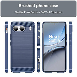 Htdmobiles Coque pour OnePlus Nord 4 - housse etui silicone gel carbone + film ecran - BLEU FONCE