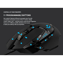 Avis Logitech G502 HERO Moteur de Souris de Jeu Haute Performance Programmable de 16,000 DPI |11 Touches -Noir