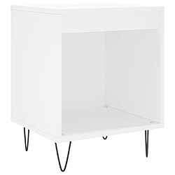 Maison Chic Table de chevet,Table de nuit,Table d'appoint pour salon Blanc 40x35x50 cm Bois d’ingénierie -MN56751