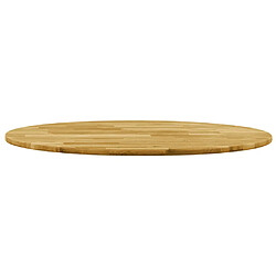 vidaXL Dessus de table Bois de chêne massif Rond 23 mm 500 mm