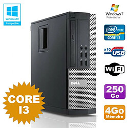 PC Dell Optiplex 7010 SFF Core I3 3.1GHz 4Go Disque 250Go DVD Wifi W7 - Occasion