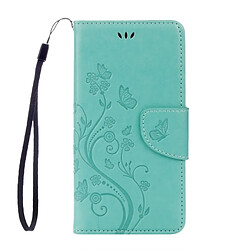 Wewoo Housse Étui vert pour Huawei nova Butterflies Love Fleurs Gaufrage en cuir Flip horizontale avec support et Slots de cartes Portefeuille & Longe