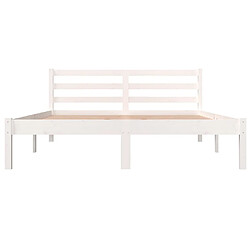 Acheter Maison Chic Lit adulte - Lit simple Cadre de lit,Structure du lit Contemporain Bois massif de pin 140x190 cm Blanc -MN82780