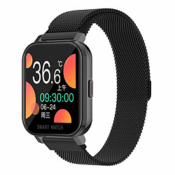 Hommes Femmes Montre Intelligente Montre-Bracelet De Sport Multifonctionnelle Compatible Pour Ios Android Ceinture Black_Steel