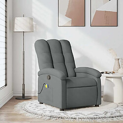 vidaXL Fauteuil de massage inclinable - Gris foncé