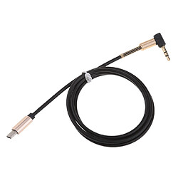 type c à 3,5 mm mâle stéréo convertisseur câble audio adaptateur auxiliaire noir