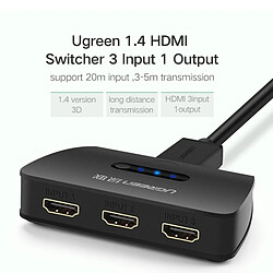 Wewoo Splitter HD 1080P 3 entrées à 1 sortie HDMI 1.4 répartiteur HDMI Port Switcher