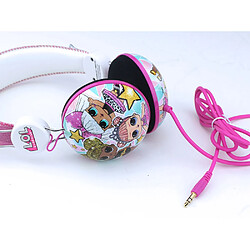 L.O.L. SURPRISE! LOL Surprise Casque Audio pour Enfant Stéréo Dome Filaire Compact avec Arceau Réglable Blanc / Rose