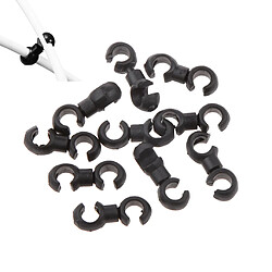 10 Pcs Tuyau De Frein Ligne Rotatif Boucle S Clip Vélo Câble Logement Fil Noir