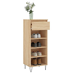 Avis vidaXL Armoire à chaussures Chêne sonoma 40x36x105cm Bois d'ingénierie