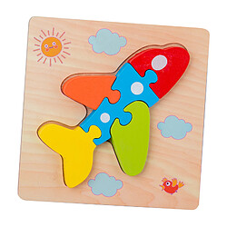 Jigsaw Puzzle Montessori Coloré Jouets En Bois Pour Tout-petits Enfants Avion