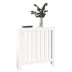 Avis vidaXL Cache-radiateur Blanc 79,5x19x84 cm Bois massif de pin