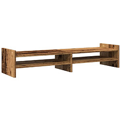 vidaXL Support de moniteur vieux bois 100x27x20 cm bois d'ingénierie